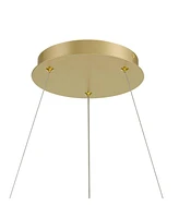 Muir 20 1/2" Modern Pendant Ceiling Light Fixture Dining Room Over Table Kitchen Island Foyer Hanging Unique Led Dimmable Clear Sanded Gold Finish Acr