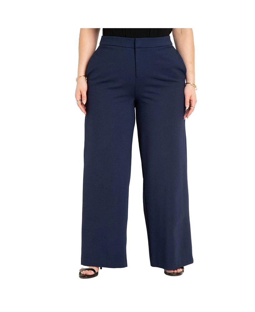 Eloquii Plus Tall The Ultimate Stretch Wide Leg Pant