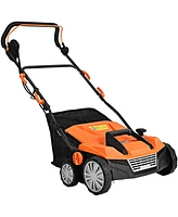 15 Inch 13 Amp Electric Scarifier with Collection Bag and Removable Blades