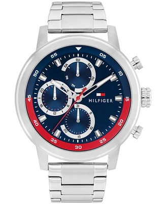 Tommy Hilfiger Men's Multifunction Silver-Tone Stainless Steel Bracelet Watch