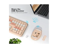 Mofii Wireless Keyboard and Mouse Combo, 2.4G Slim Full-Sized Ergonomic Keyboard Mouse for Pc Desktop Laptops Windows