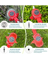 Outigo Cordless String Trimmer, Edger & Weed Trimmer, String Grass Trimmer with Attachment Capability Blades，2 x 21V Batteries, Charger）