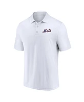Fanatics Men's White New York Mets Component Polo Shirt