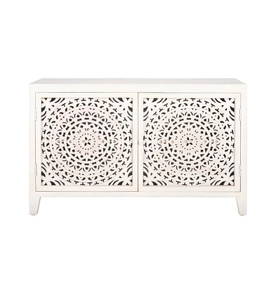 Raelie 2 Shelf 2 Door Media Stand