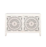 Raelie 2 Shelf 2 Door Media Stand