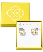 Kendra Scott 14k Gold-Plated Small Pave Huggie Hoop Earrings, 0.62"
