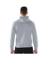 Starter Men's Heather Gray Philadelphia Eagles Distressed Classic Full-Zip Hoodie