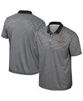 Colosseum Men's Black Texas Longhorns Striped Polo Shirt