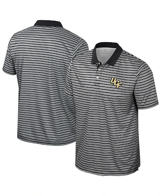 Colosseum Men's Black Ucf Knights Striped Polo Shirt