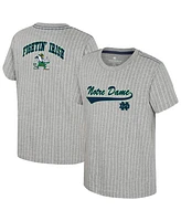 Colosseum Big Boys and Girls Heather Gray Notre Dame Fighting Irish Airball Baseball T-Shirt