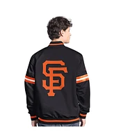 Starter Men's Black San Francisco Giants Scout Full-Snap Varsity Jacket