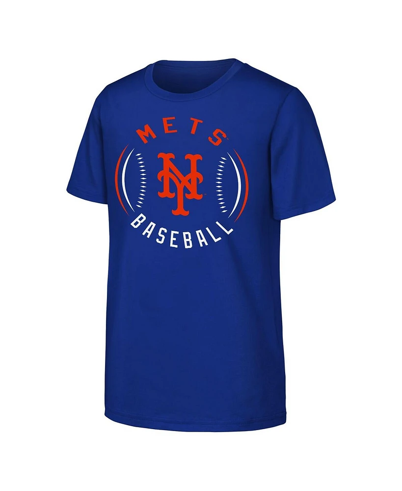 Outerstuff Big Boys and Girls Royal New York Mets Golden Glove T-Shirt