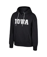 Colosseum Women's Black Iowa Hawkeyes Reflection Rhinestone Drawcord Pullover Hoodie