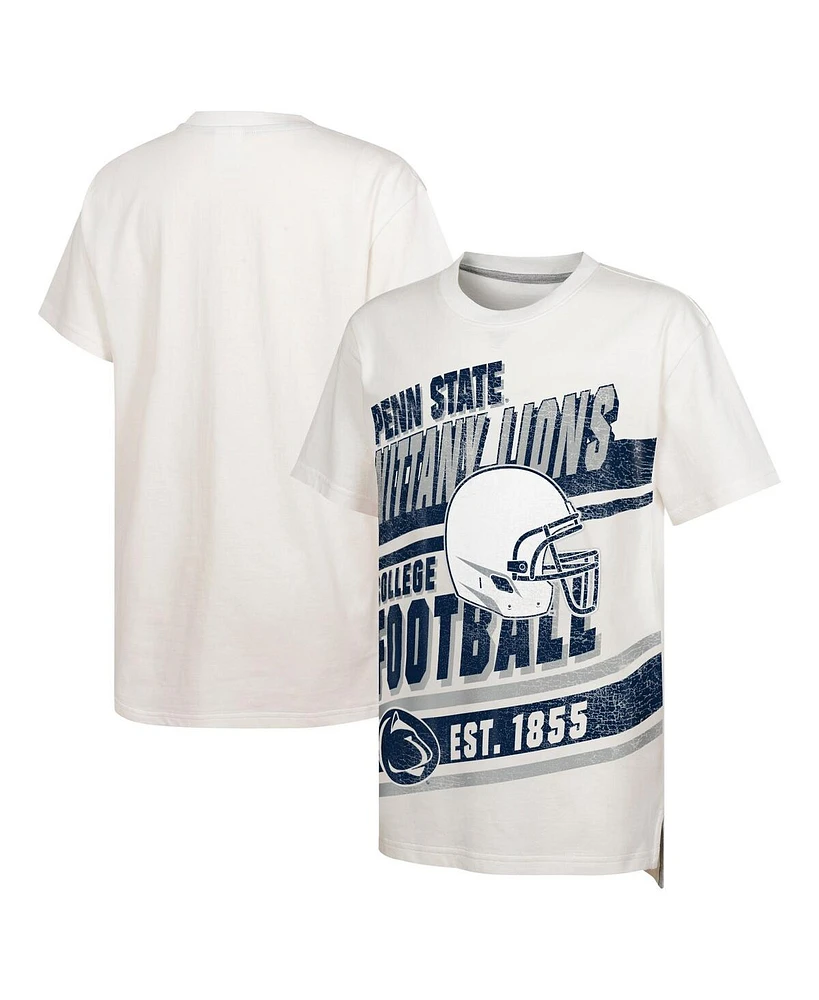 Outerstuff Big Boys and Girls White Penn State Nittany Lions Let's Get Loud Oversized T-Shirt