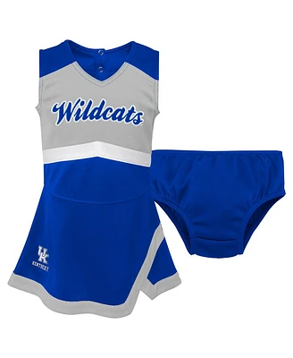 Outerstuff Girls 2-Piece Royal Kentucky Wildcats Cheer Captain Bloomers Dress Set