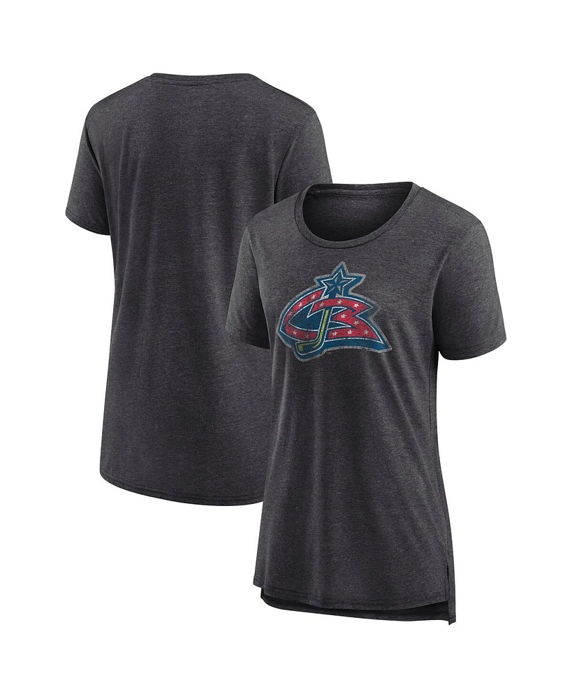 Fanatics Women's Heather Charcoal Columbus Blue Jackets Special Edition 2.0 Modern T-Shirt