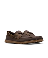 Clarks Men's Flexway Tie Casual Slip On Boat Shoe