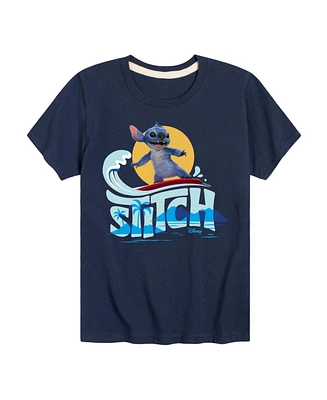 Hybrid Big Boys Lilo Stitch Live Action Wave Graphic T-Shirt
