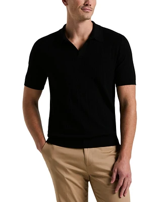 Perry Ellis Men's Johnny Collar Stripe Polo Shirt