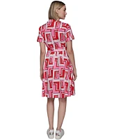 Karl Lagerfeld Paris Women's Printed Shirtdress