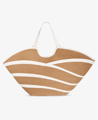 I.n.c. International Concepts Zavaa Straw Tote, Exclusively at Macy's