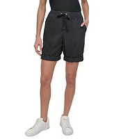 Dkny Sport Women's Smocked-Waist Convertible Shorts