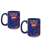 Indigo Falls Florida Gators Dia De Los Muertos Mug, Set of 2