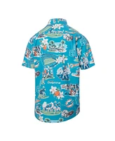 Reyn Spooner Men's Aqua Miami Dolphins Scenic Button-Down Shirt