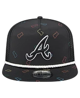 New Era Men's Black Atlanta Braves Gummy Golfer Trucker Adjustable Hat