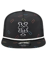 New Era Men's Black New York Mets Gummy Golfer Trucker Adjustable Hat