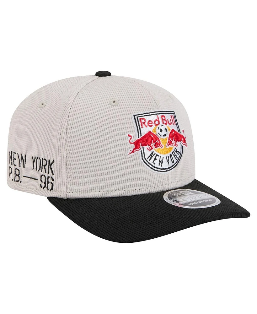 New Era Men's Khaki/Black New York Red Bulls 2025 Jersey Hook 9SEVENTY Stretch-Snap Hat