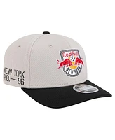 New Era Men's Khaki/Black New York Red Bulls 2025 Jersey Hook 9SEVENTY Stretch-Snap Hat