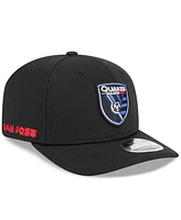 New Era Men's Black San Jose Earthquakes 2025 Jersey Hook 9SEVENTY Stretch-Snap Hat