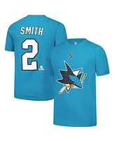 Outerstuff Big Boys and Girls Will Smith Teal San Jose Sharks Player Name Number T-Shirt