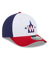 New Era Men's White Washington Nationals Player Replica 9FORTY Adjustable Hat