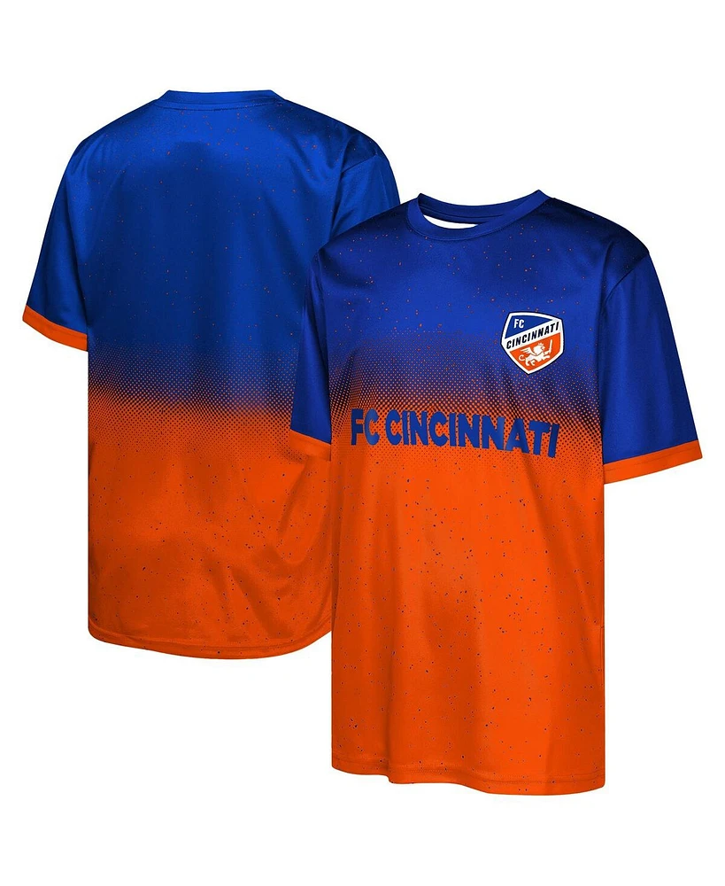 Outerstuff Big Boys and Girls Blue Fc Cincinnati Stalwart Defender T-Shirt