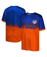 Outerstuff Big Boys and Girls Blue Fc Cincinnati Stalwart Defender T-Shirt