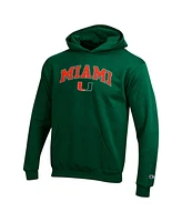Champion Big Boys and Girls Green Miami Hurricanes Campus Pullover Hoodie