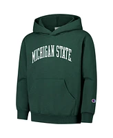 Champion Big Boys and Girls Green Michigan State Spartans Basic Arch Hoodie