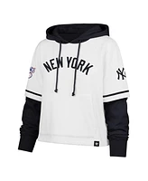 '47 Brand Women's White New York Yankees Trifecta Shortstop Cropped Pullover Hoodie