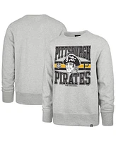 '47 Brand Men's Gray Pittsburgh Pirates Letters Headline Pullover Sweatshirt