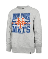 '47 Brand Men's Gray New York Mets Letters Headline Pullover Sweatshirt
