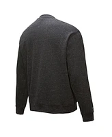 Mitchell & Ness Men's Black Philadelphia 76ers Hardwood Classics Blackout Collection Snow Washed Pullover Sweatshirt