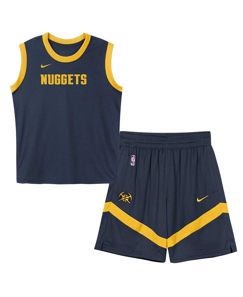 Nike Preschool Navy Denver Nuggets Mesh Tank Top and Shorts Set