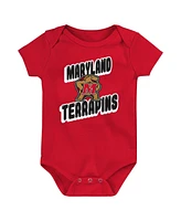 Outerstuff Newborn Red Maryland Terrapins Sunday Comics Bodysuit 3-pack