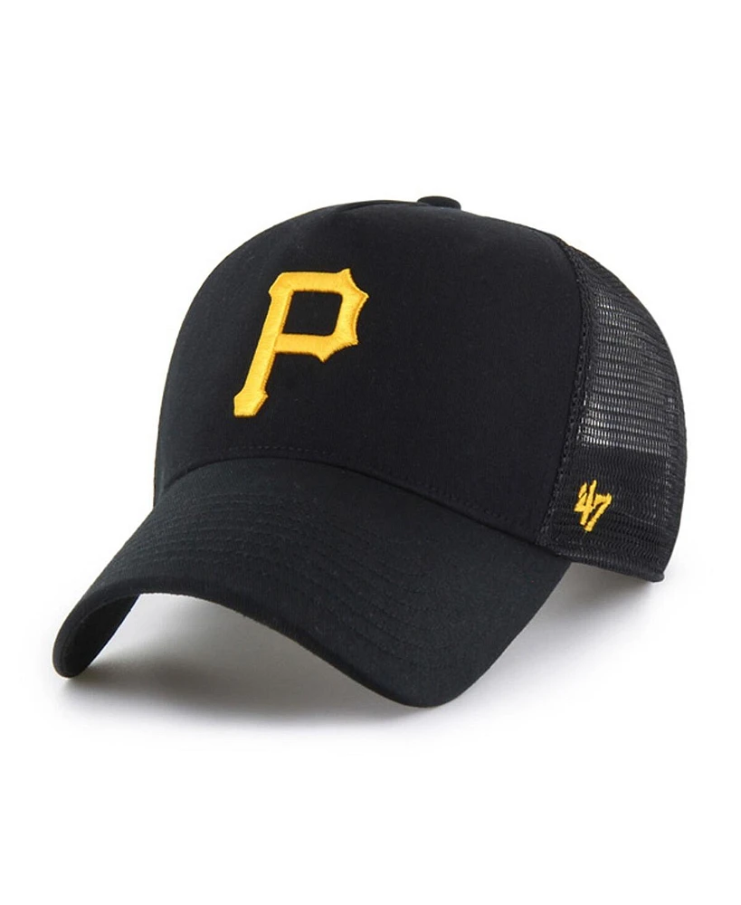 '47 Brand Men's Black Pittsburgh Pirates Ballpark Offside Adjustable Trucker Hat