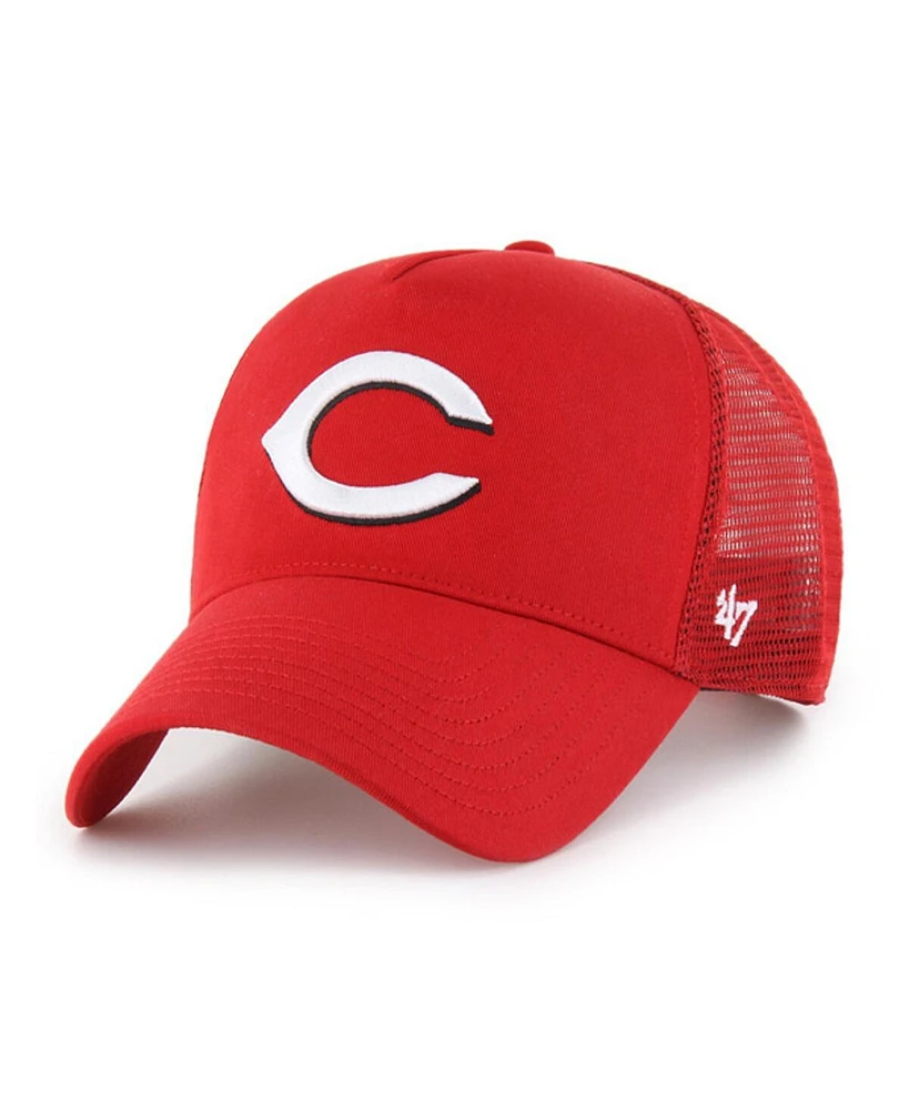 '47 Brand Men's Red Cincinnati Reds Ballpark Offside Adjustable Trucker Hat