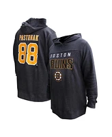 Profile Women's David Pastrnak Black Boston Bruins Plus Name Number Thermal Pullover Hoodie