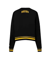 Pro Standard Women's Black Boston Bruins Area Code Cropped Pullover Sweatshirt