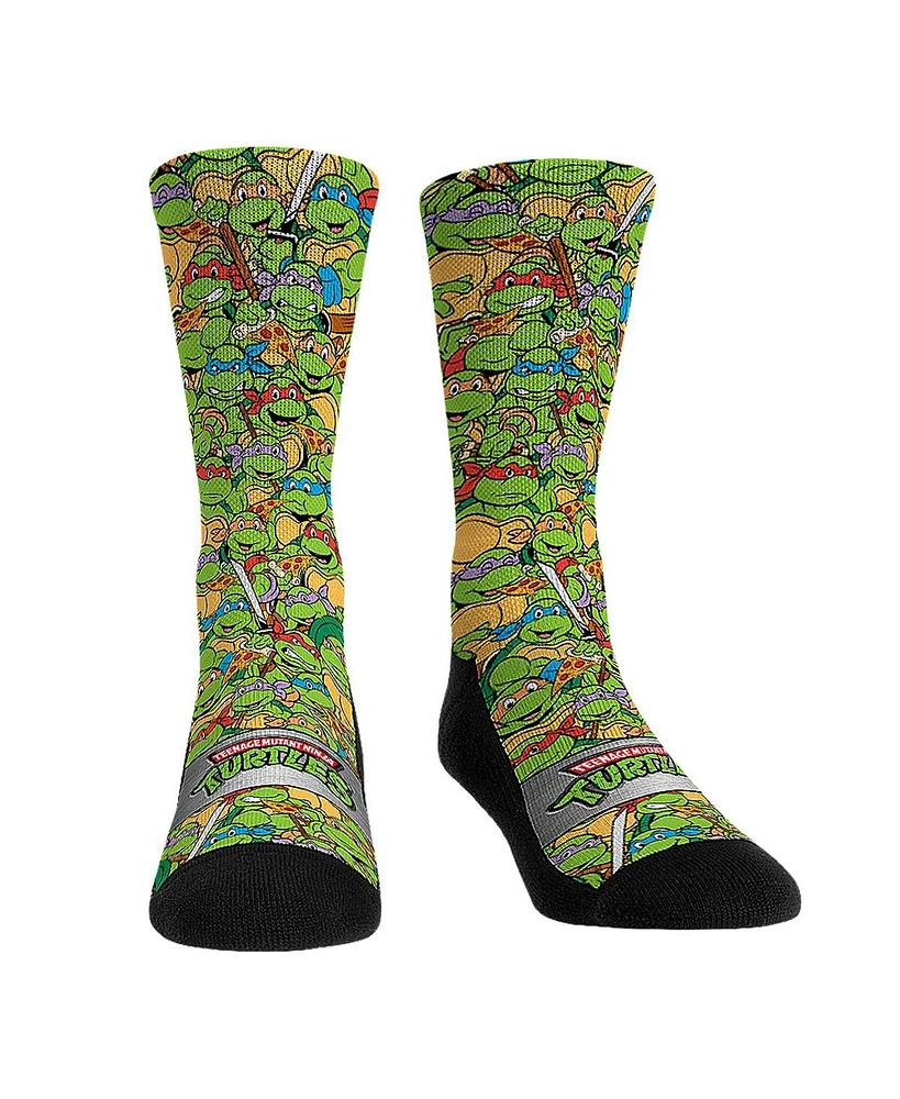 Rock 'Em Men's and Women's Teenage Mutant Ninja Turtles Stacked Characters Crew Socks